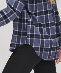 Stoic Daily Flannel - Women&apos;s -The Stoic Style Sales Shop BLUPLA D7 1