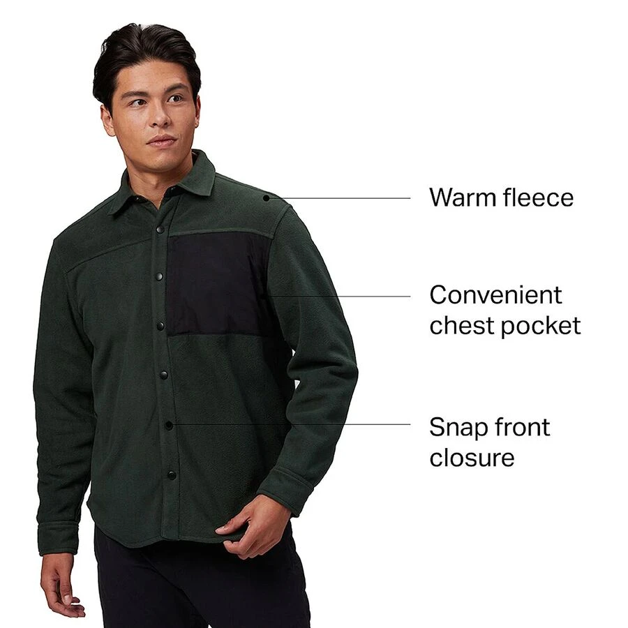 Stoic Snap Front Fleece Shirt - Men's 4 Stoic Snap Front Fleece Shirt - Men's - Image 4