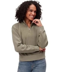 Stoic Cotton Cropped 1/4-Zip Pullover - Women&apos;s
