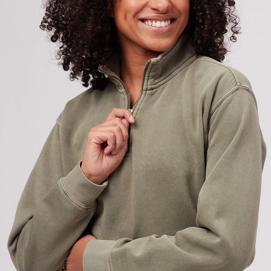 Stoic Cotton Cropped 1/4-Zip Pullover - Women's 4 Stoic Cotton Cropped 1/4-Zip Pullover - Women's - Image 4