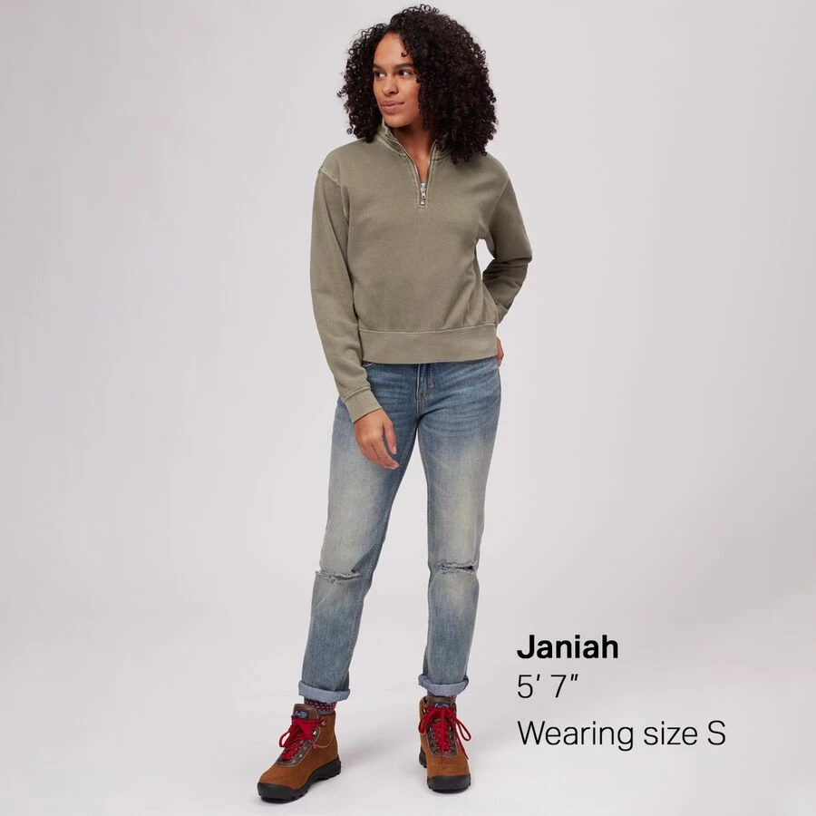 Stoic Cotton Cropped 1/4-Zip Pullover - Women's 3 Stoic Cotton Cropped 1/4-Zip Pullover - Women's - Image 3