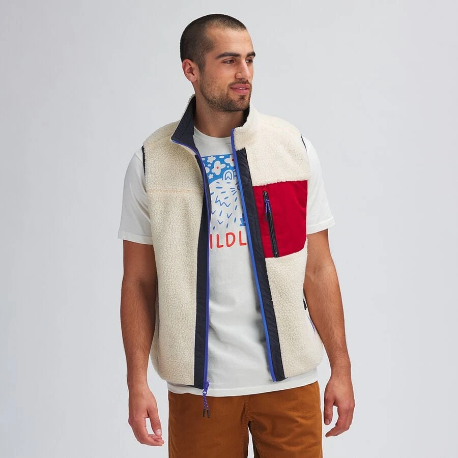 Stoic Reversible Mixed Media Sherpa Vest - Men's 1 Stoic Reversible Mixed Media Sherpa Vest - Men's