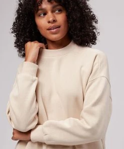 Stoic French Terry Crop Crewneck Hoodie - Women&apos;s -The Stoic Style Sales Shop KHA D2 1