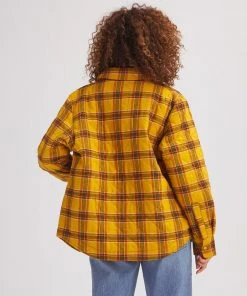 Stoic Quilted Boyfriend Plaid Shirt Jacket - Women&apos;s -The Stoic Style Sales Shop MINYELPLA D1 1