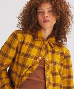 Stoic Quilted Boyfriend Plaid Shirt Jacket - Women&apos;s -The Stoic Style Sales Shop MINYELPLA D3 1