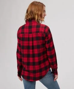 Stoic Super Soft Pocket Flannel Shirt - Women's 28 Stoic Super Soft Pocket Flannel Shirt - Women's -The Stoic Style Sales Shop REDSHAPLA D1 1